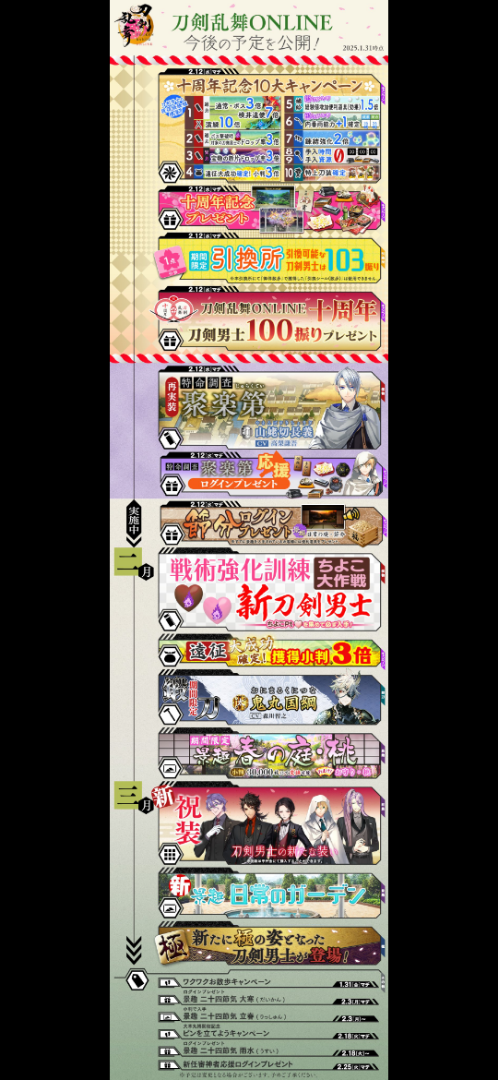 刀剣乱舞2月の予定出てます！と、大本丸博のバストアップ続き | むぅの
