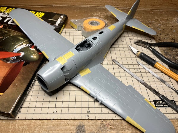 1/32 紫電改(ハセガワ) 製作中1 | Qの模型部屋