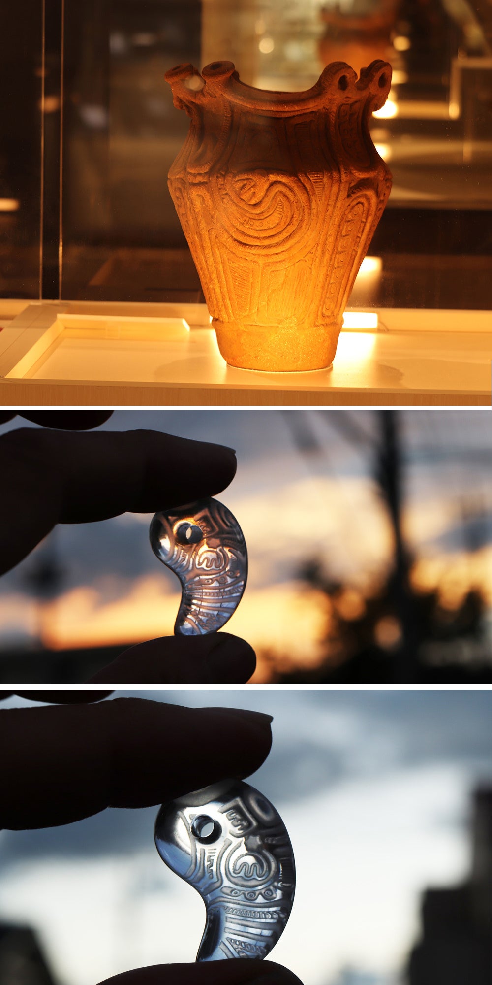 神秘の美しさ】縄文時代の土器文様を水晶に刻む“勾玉” のアミュレット