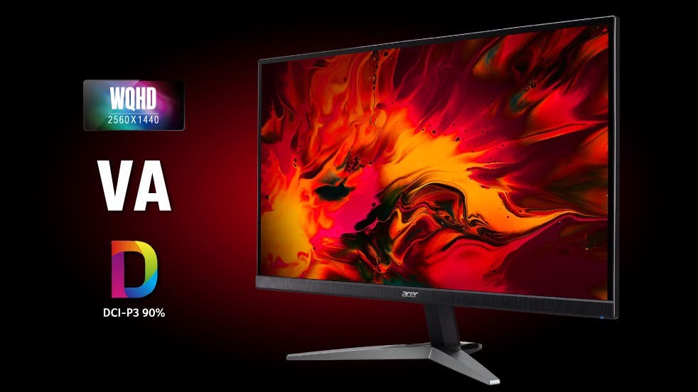 Acer Nitro ゲーミングモニター 27インチ WQHD 非光沢 広視野角 VA