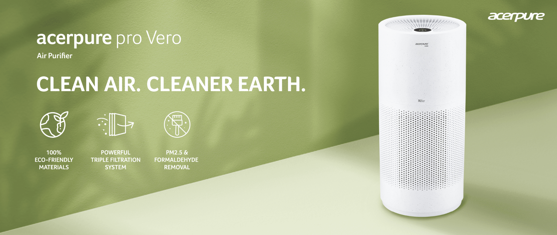 空気清浄機 Acerpure Pro Vero エイサーピュア 直径25cm コンパクト 30