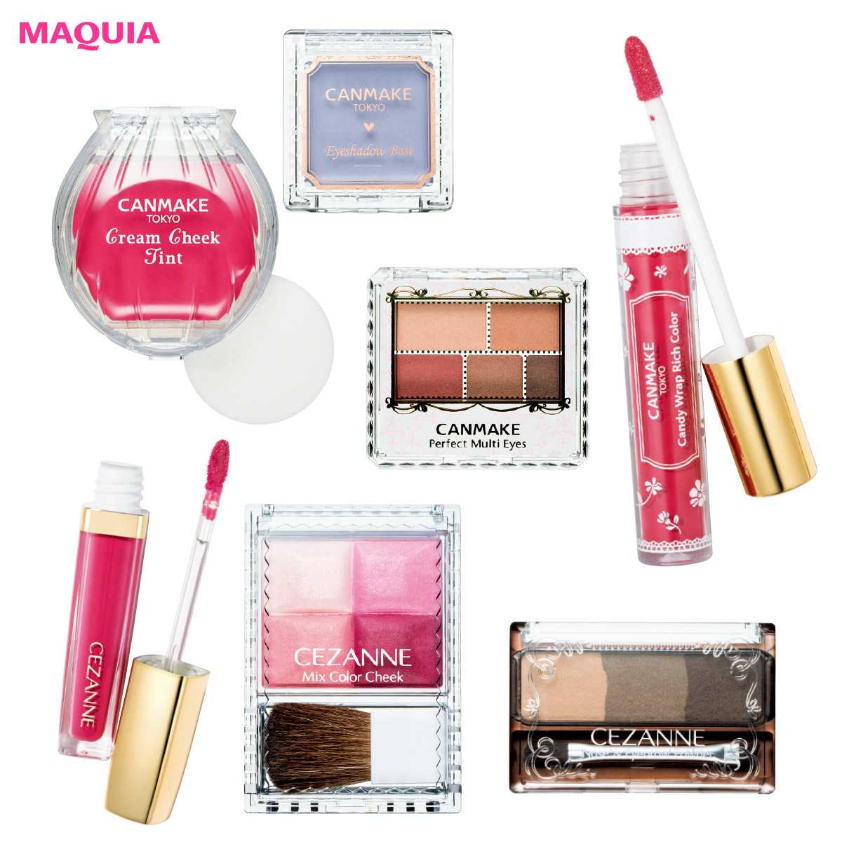 最旬カラーはプチプラでマーク！ キャンメイク、セザンヌの秋コスメは