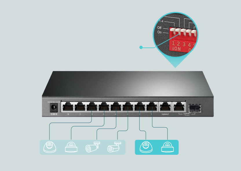 TL-SG1210MP | ギガビットポート×10 アンマネージスイッチ（PoE+ポート