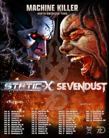 Static-X and Sevendust Announce 3rd Leg of the Machine Killer Tour and