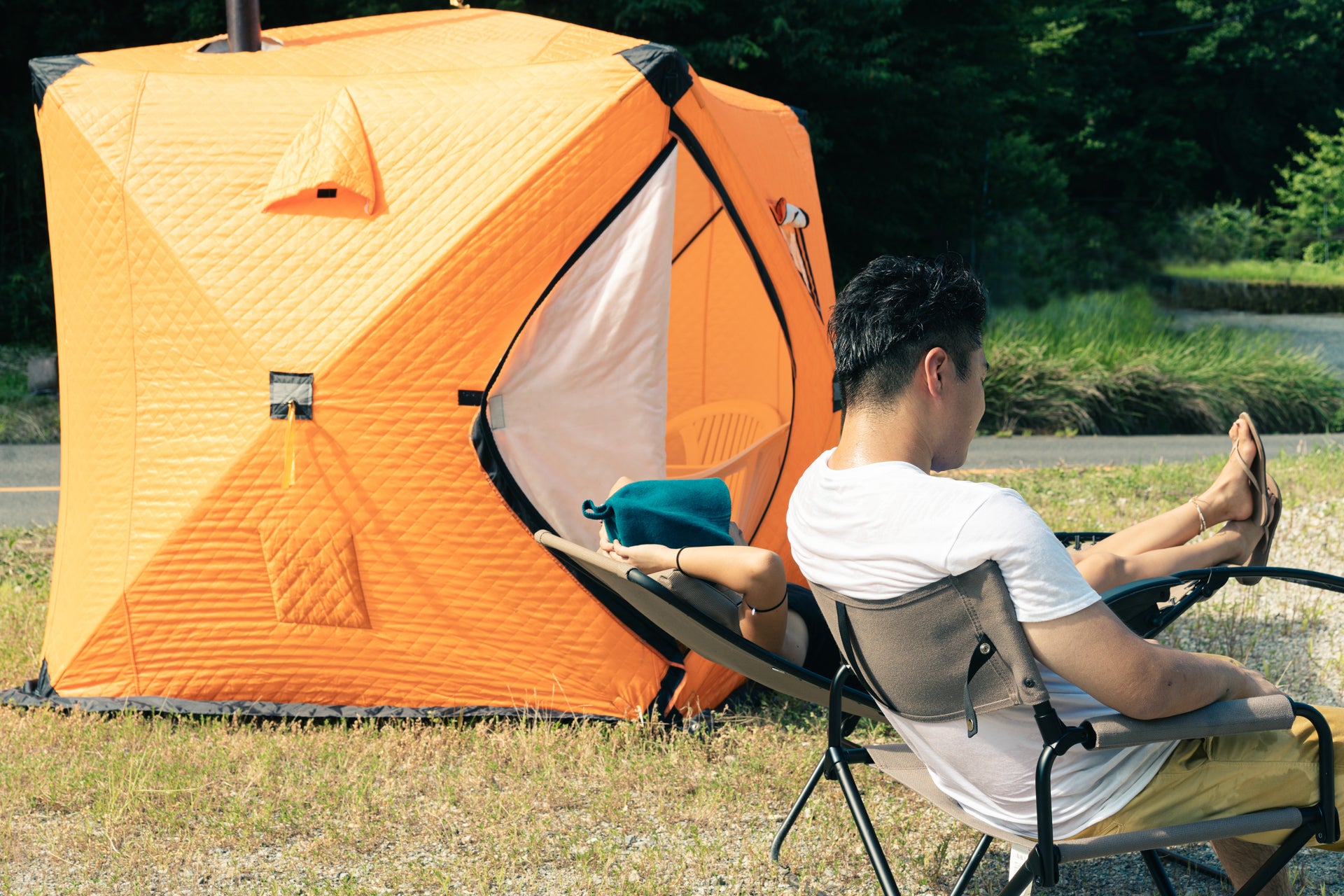 専用】新品ハーブテント 軽量フープタイプ 柔らか素材 よもぎ蒸し