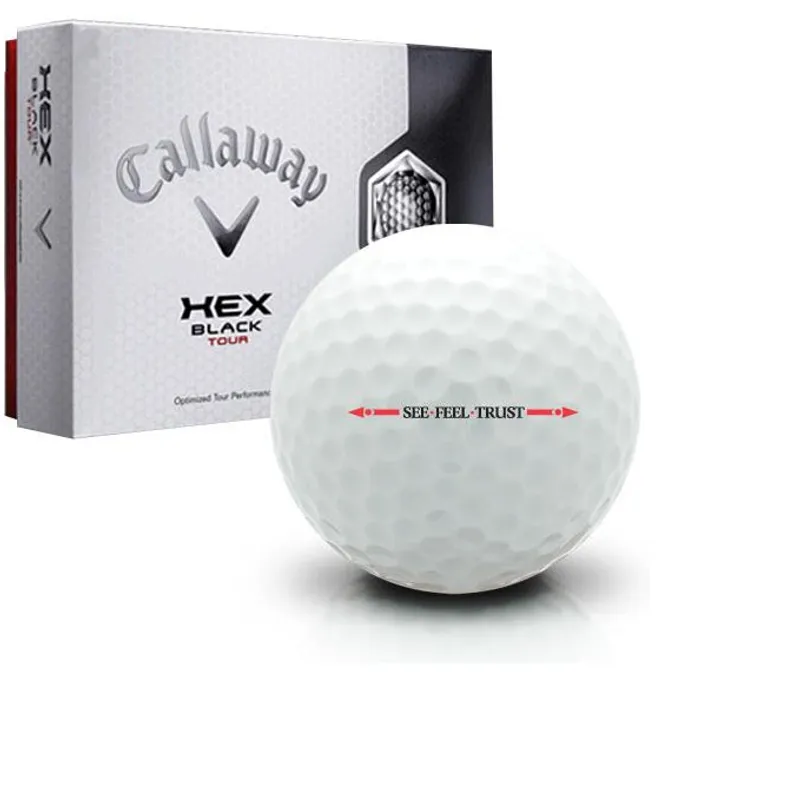 Callaway Golf Hex Black Tour Linear See Feel Trust Golf Balls