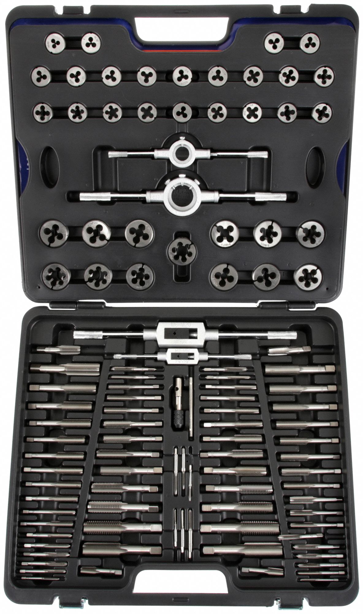 WESTWARD, 110 Pieces, #4-40 Min. Tap Thread Size, Tap and Die Set