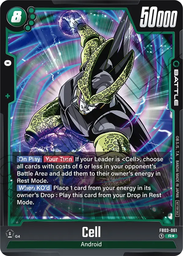FB03-061 Cell Dragon Ball Super Card Game Fusion World Card