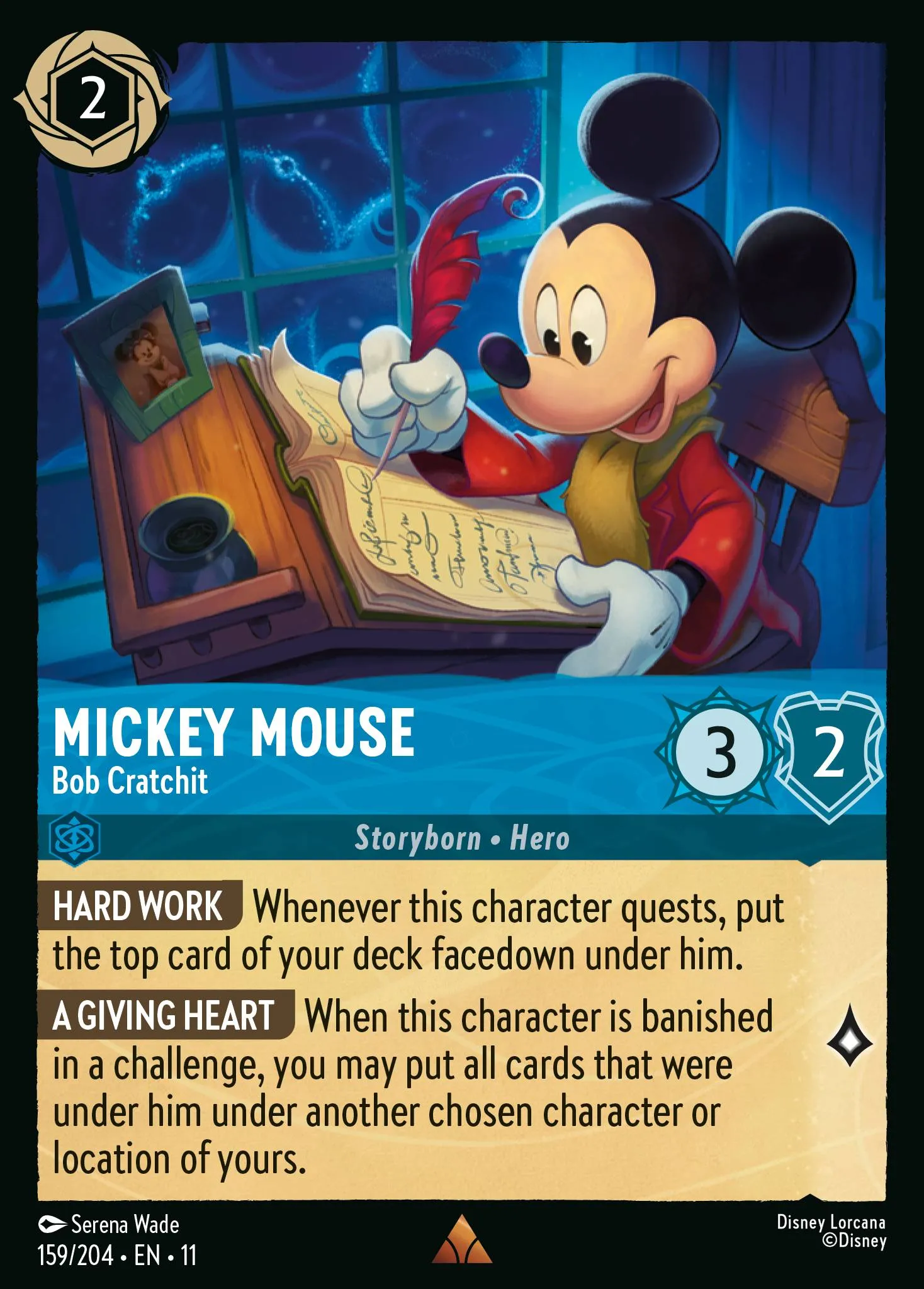 010-023 Mickey Mouse - Amber Champion Lorcana Card | Disney Lorcana