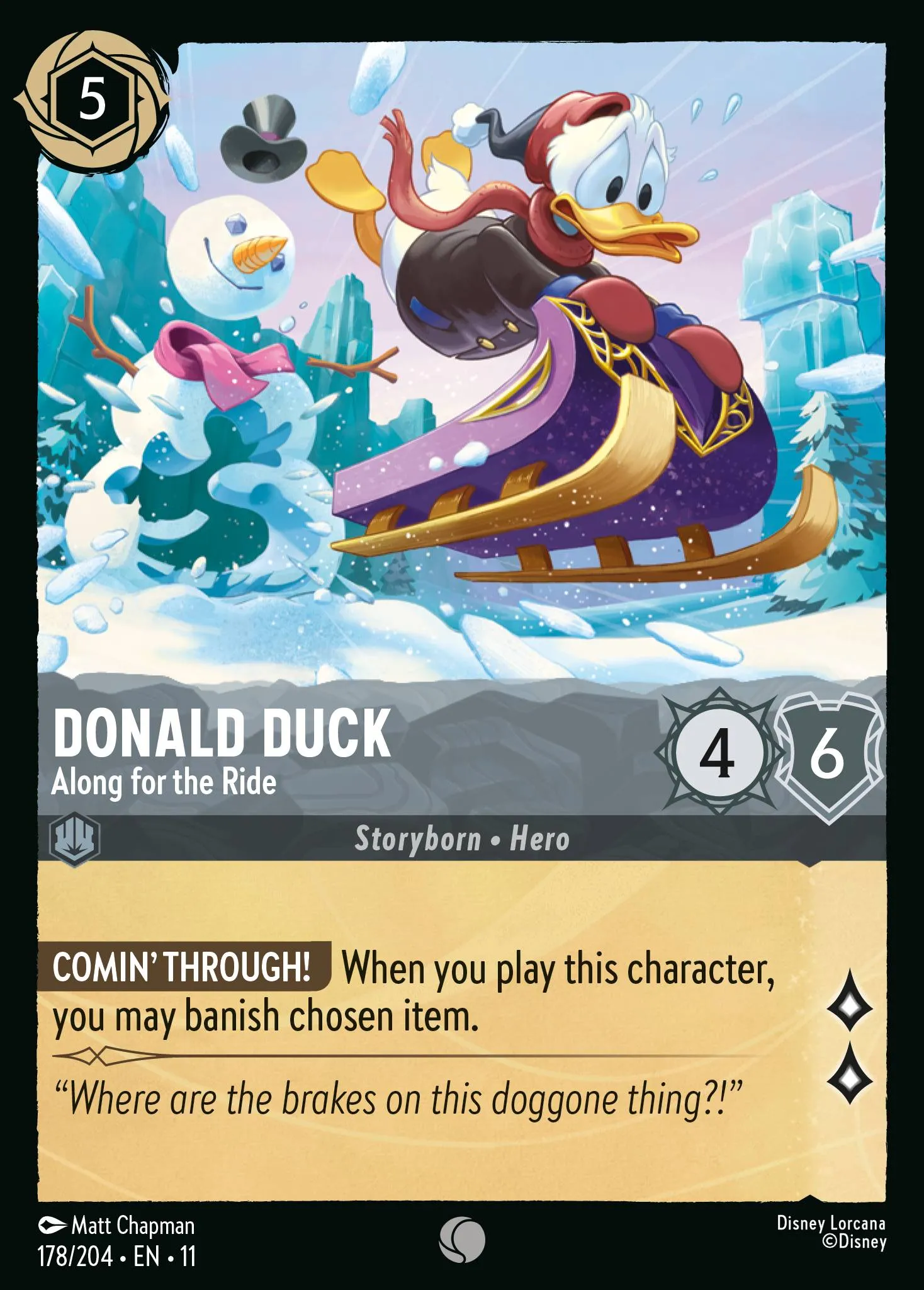 004-179 Donald Duck - Buccaneer Lorcana Card | Disney Lorcana