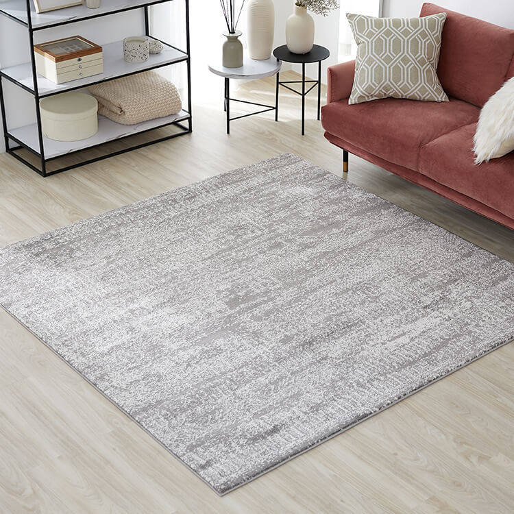 ヴィンテージラグマット（3畳：グレー/ブルー）ミックスカラー[200×250