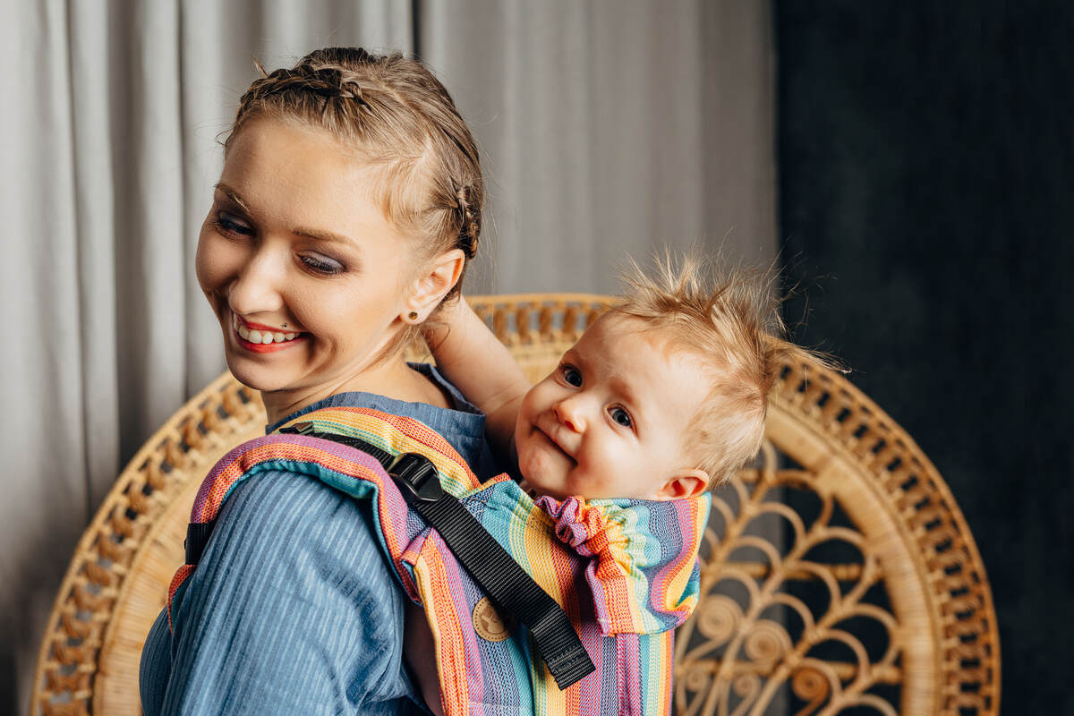 Lenny Buckle Onbuhimo baby carrier, toddler size, broken-twill