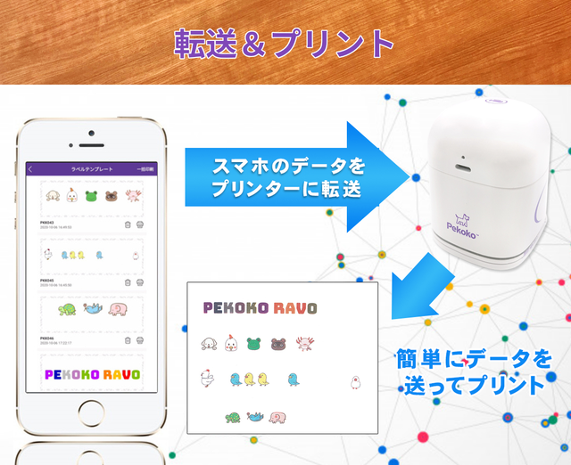 自分好みのプリントを色んなところに！ モバイルプリンター Pekoko