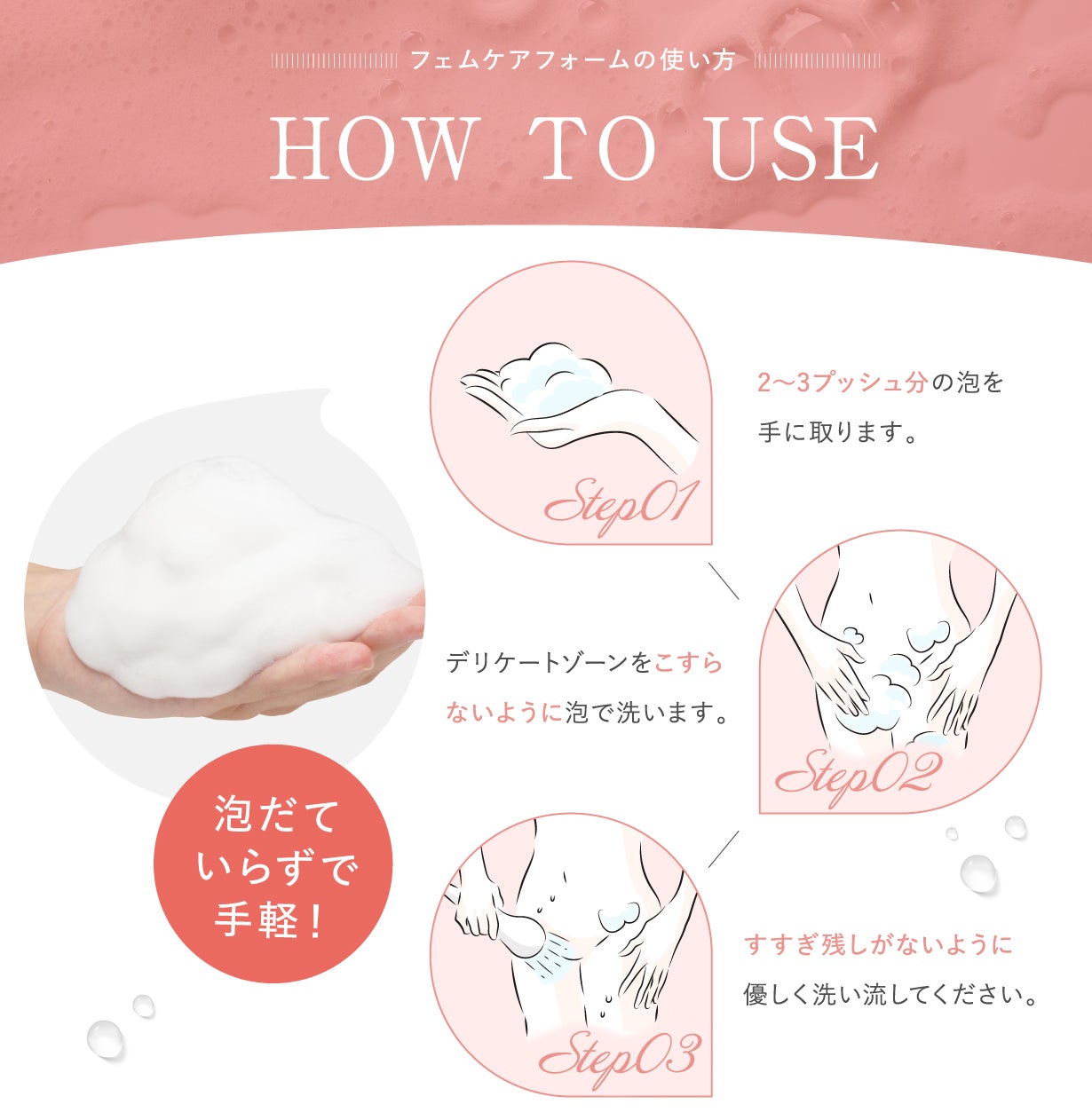 フェムケアをもっと身近に！贅沢成分（※）たっぷり配合のデリケート