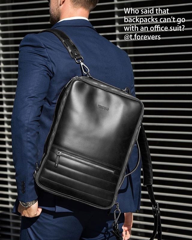 出張にも最適！3WAY可能な多機能&高級レザーバックパック48Hr Switch