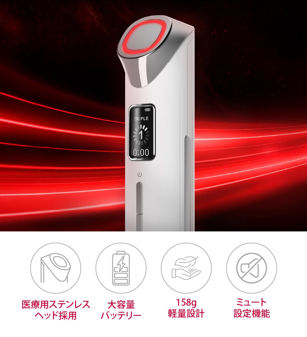 Makuake｜【EMS×高周波×振動】 肌に合わせて選べる5モードの新習慣