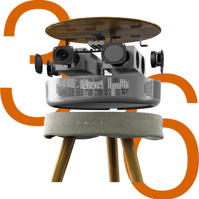 無線充電可能な360°スピーカー内蔵のサイドテーブル「MellowW501T