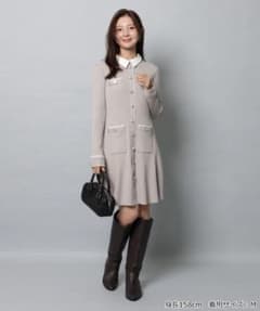 Apuweiser-rich 衿付2wayニットワンピース ルミネ限定グレージュ