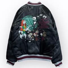 Disneyドナルドダックリバーシブル刺繍サテンスカジャンMディズニー