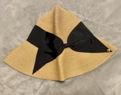 Athena New York 麦わら帽子 ベージュと黒 - メルカリ