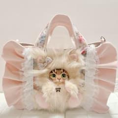 コヤンイサムチョン モフモフサンダーちゃん フリルトートバッグ