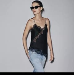 ZARA ZW COLLECTION レーストリムキャミソールトップス - メルカリ