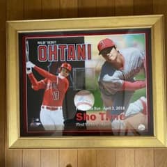 大谷翔平2018年MLBデビュー額縁付き直筆サインボール - メルカリ