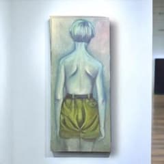 1992年 山田勇男 絵画作品 【うす青いろの羽根が生えるよ】ヤマヴィカ