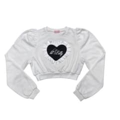 ハートフリルスウェットトップス lilLilly リルリリー - メルカリ