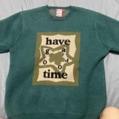 have a good time グリーン ニットセーター M - メルカリ