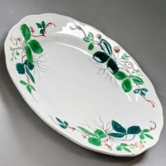 クレイユモントロー バルボティーヌの苺皿 FRAISE レリーフプレート