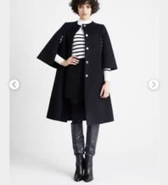 BORDERSatBALCONY 】ケープ コート 黒ノーカラー - メルカリ