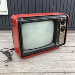 昭和レトロ ナショナル TH17-P14 赤テレビ ブラウン管テレビ レッド