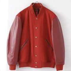 希少】Karl Helmut カールヘルム 袖革スタジャン ワッペン 赤 - メルカリ