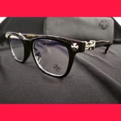 伊達メガネ クロムハーツ好き 黒縁 サングラス Y2K度付対応 クロス