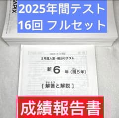 サピックス 6年 フルセット 3月 入室 組分け テスト 年間テスト 5年