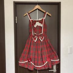 BABY,THE STARS SHINE BRIGHT 赤タータンチェックJSK - メルカリ