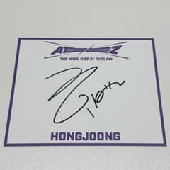 ATEEZ THE WORLD EP.2:OUTLAW 直筆 ホンジュン サイン - メルカリ