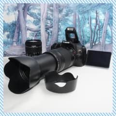 ☆扱い易い多機能な一眼レフ機☆キャノン kiss X10 ダブルレンズ