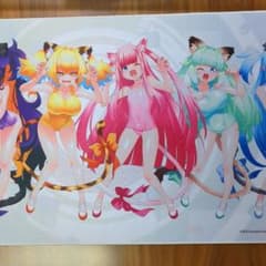 新品未使用 デスクマット90シリーズ ボンバーガール集合イラスト スク