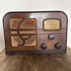 昭和レトロ 真空管ラジオ ヴィンテージ オブジェ - メルカリ