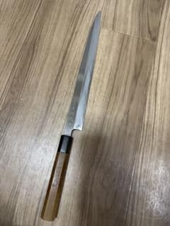 01565 包丁 マグロ包丁 先丸型 両刃 玉鋼 鬼反り 未使用品 | Shop at