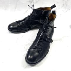 美品】alfredoBANNISTER ベルトデザイン ワークブーツ 黒 43 - メルカリ