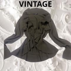 フリルカーディガン ブラウン フェアリーグランジ ダークコア 森ガール