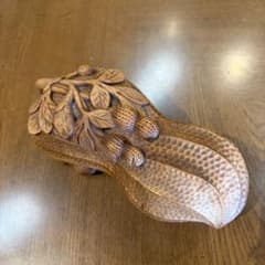 落花生 木彫り 小物入れ 古美術 中国美術 - メルカリ