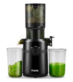 Fretta ジューサー 10.8cm 広い投入口 1L大容量 スロージューサー