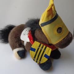 日本ダービー ネオユニヴァース 馬 ぬいぐるみ 競馬 当時物