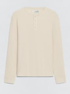 soshiotsuki x zarai ヘンリーネックワッフルTシャツ ベージュ - メルカリ