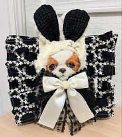 コヤンイサムチョン アンコちゃん 刺繍生地 フリルトートバッグ - メルカリ