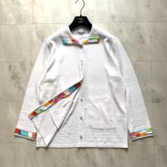 美品♡レオナール ニットジャケット カーディガン トリム 花柄